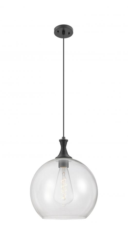 Astor - 1 Light - 14 inch - Matte Black - Cord hung - Pendant
