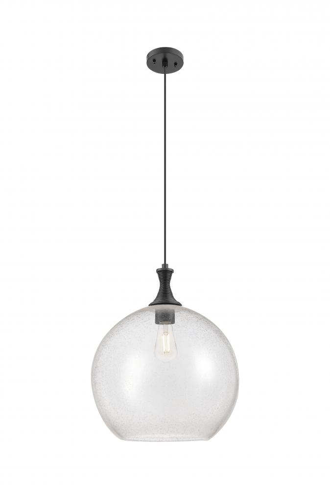 Astor - 1 Light - 12 inch - Matte Black - Cord hung - Mini Pendant