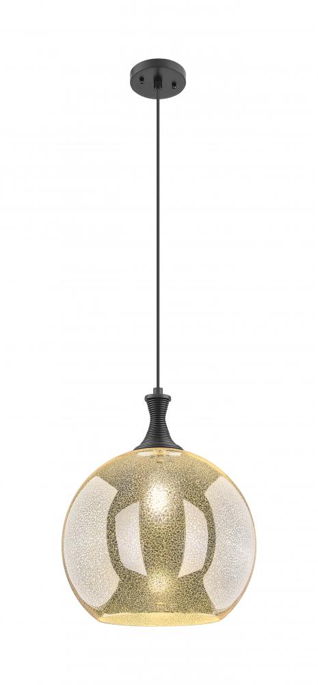 Astor - 1 Light - 14 inch - Matte Black - Cord hung - Pendant