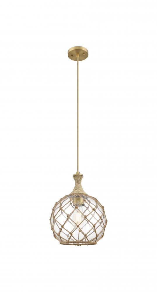 Astor - 1 Light - 10 inch - Brushed Brass - Cord hung - Mini Pendant