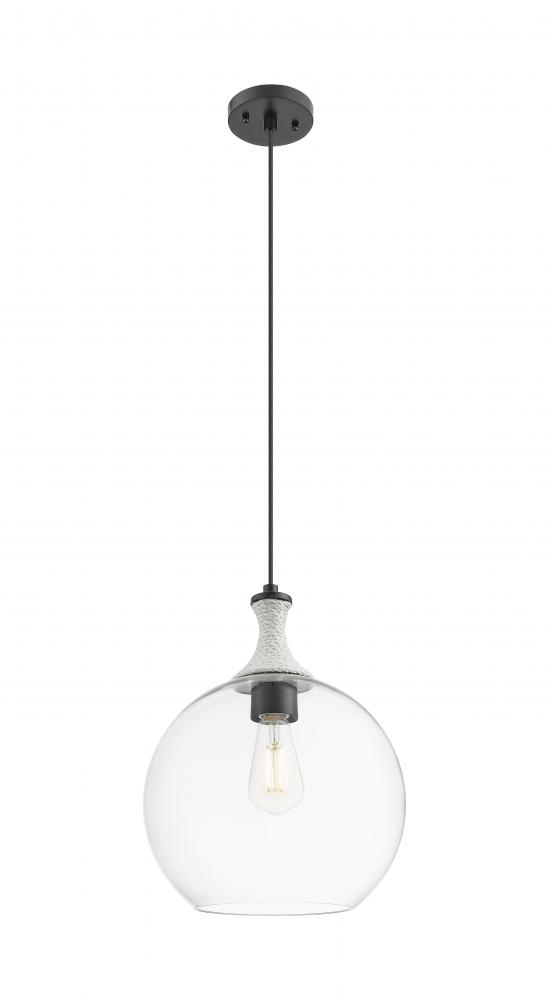 Astor - 1 Light - 12 inch - Matte Black - Cord hung - Mini Pendant
