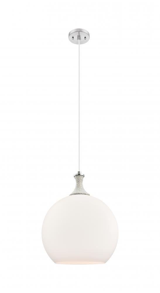 Astor - 1 Light - 14 inch - Brushed Satin Nickel - Cord hung - Pendant