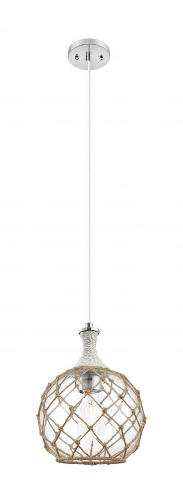 Astor - 1 Light - 10 inch - Brushed Satin Nickel - Cord hung - Mini Pendant