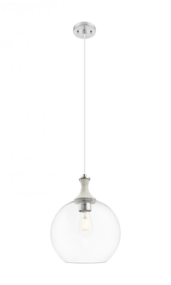 Astor - 1 Light - 12 inch - Brushed Satin Nickel - Cord hung - Mini Pendant