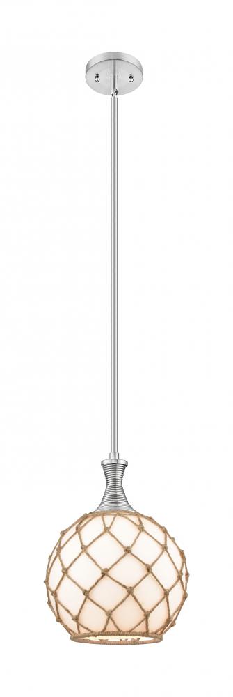 Astor - 1 Light - 10 inch - Brushed Satin Nickel - Mini Pendant