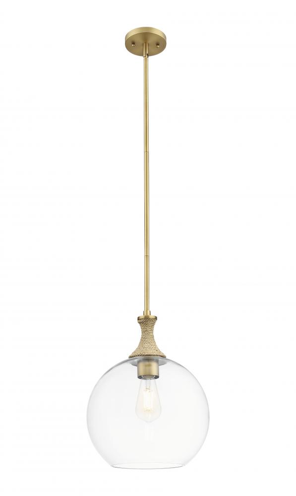 Astor - 1 Light - 12 inch - Brushed Brass - Mini Pendant