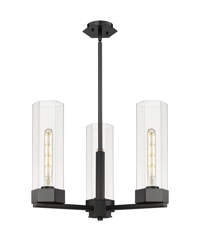 Claverack - 3 Light - 22 inch - Matte Black - Pendant