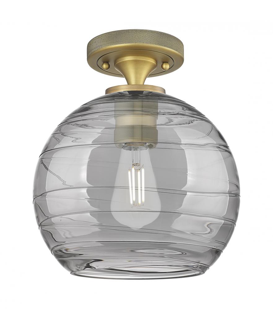 Crown Point - 1 Light - 8 inch - Brushed Brass - Flush Mount