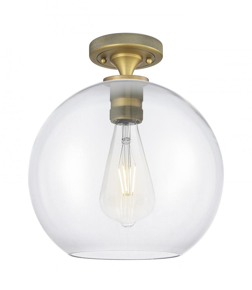 Crown Point - 1 Light - 10 inch - Brushed Brass - Flush Mount