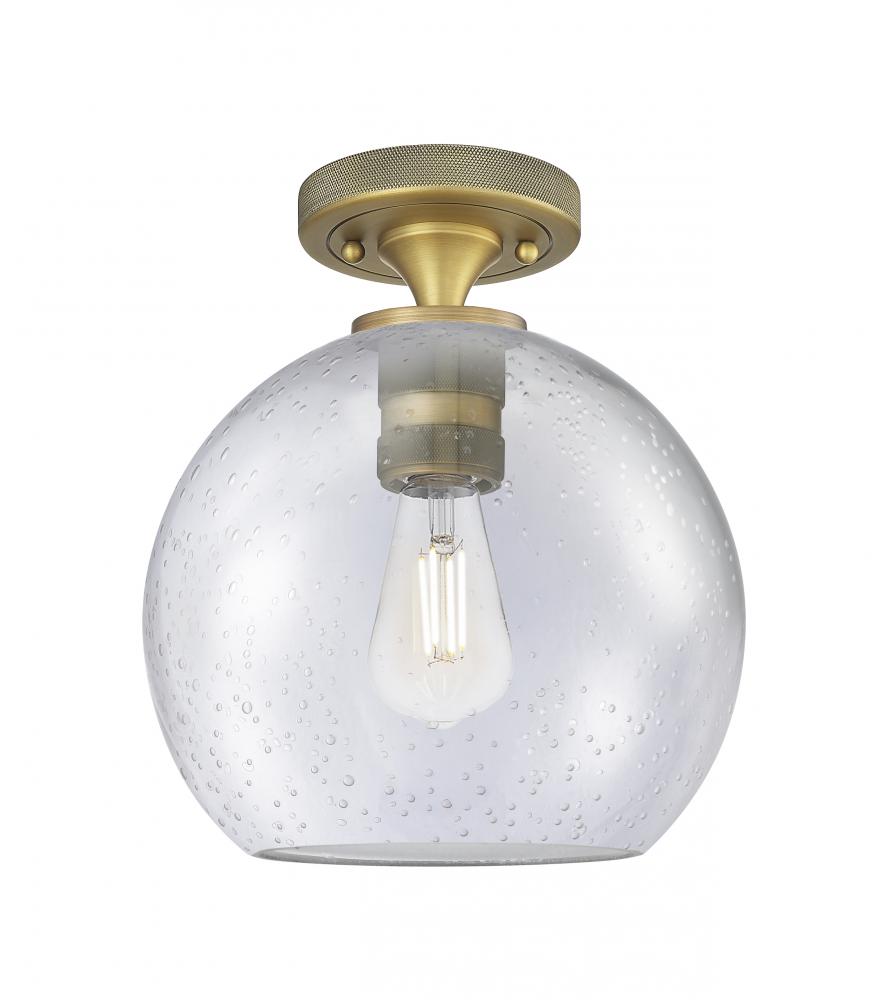 Crown Point - 1 Light - 8 inch - Brushed Brass - Flush Mount