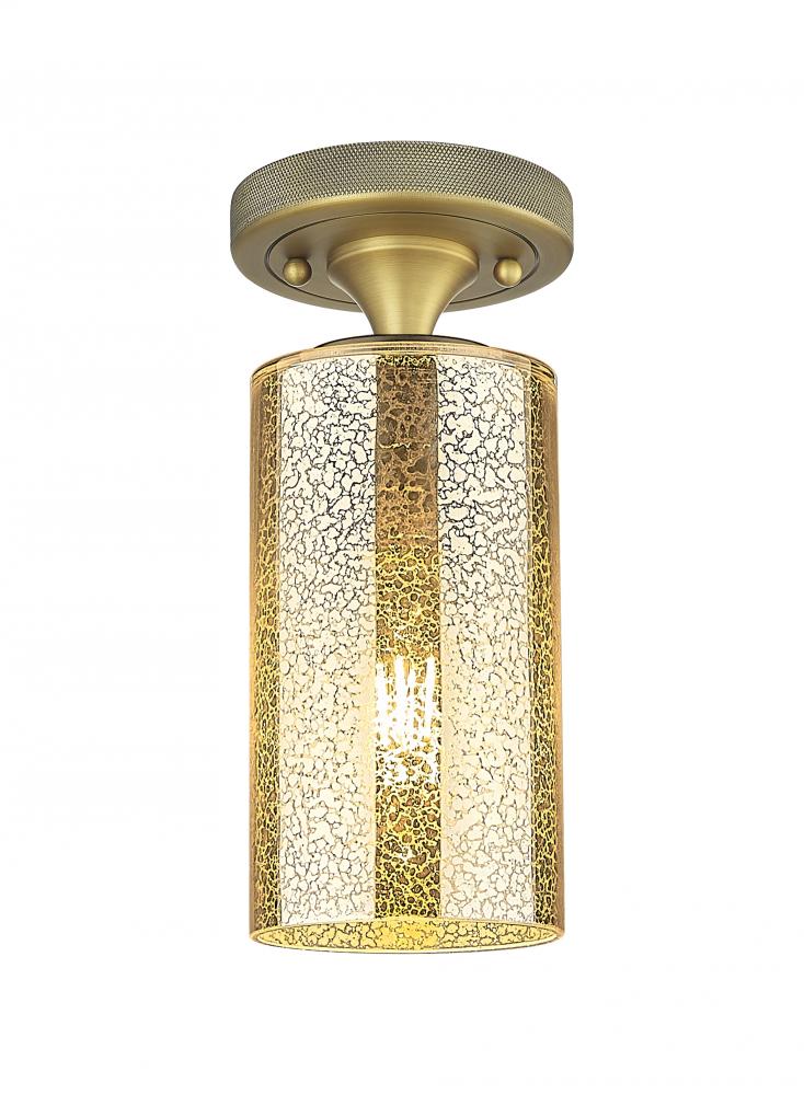 Crown Point - 1 Light - 5 inch - Brushed Brass - Flush Mount