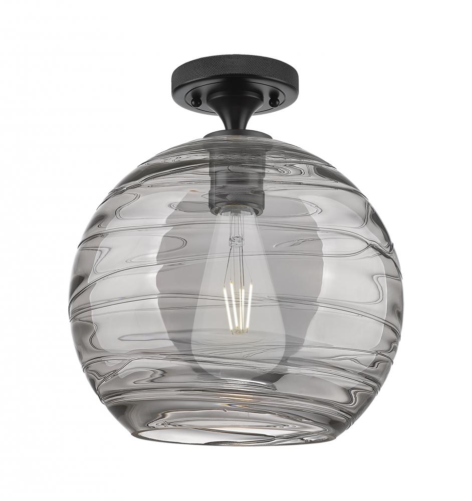 Crown Point - 1 Light - 10 inch - Matte Black - Flush Mount