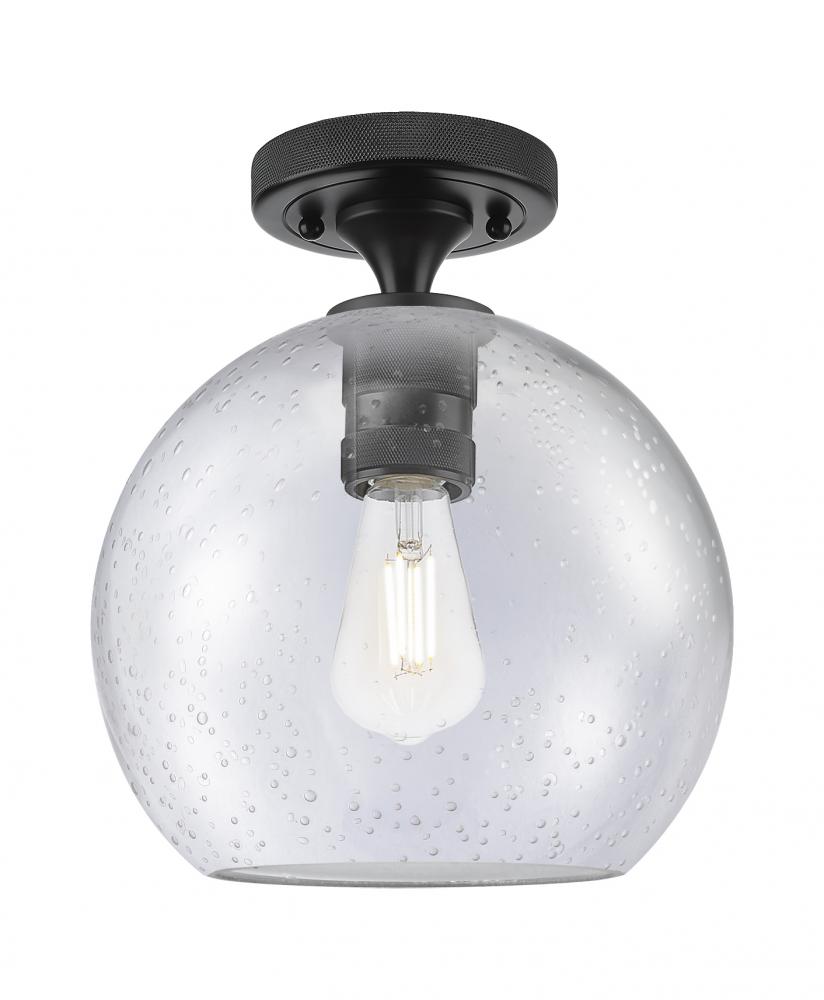 Crown Point - 1 Light - 8 inch - Matte Black - Flush Mount