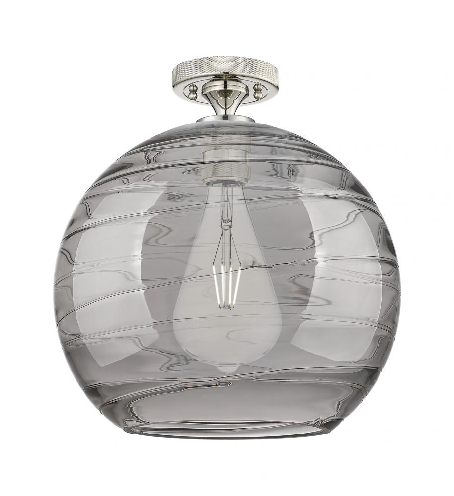 Crown Point - 1 Light - 12 inch - Polished Nickel - Flush Mount