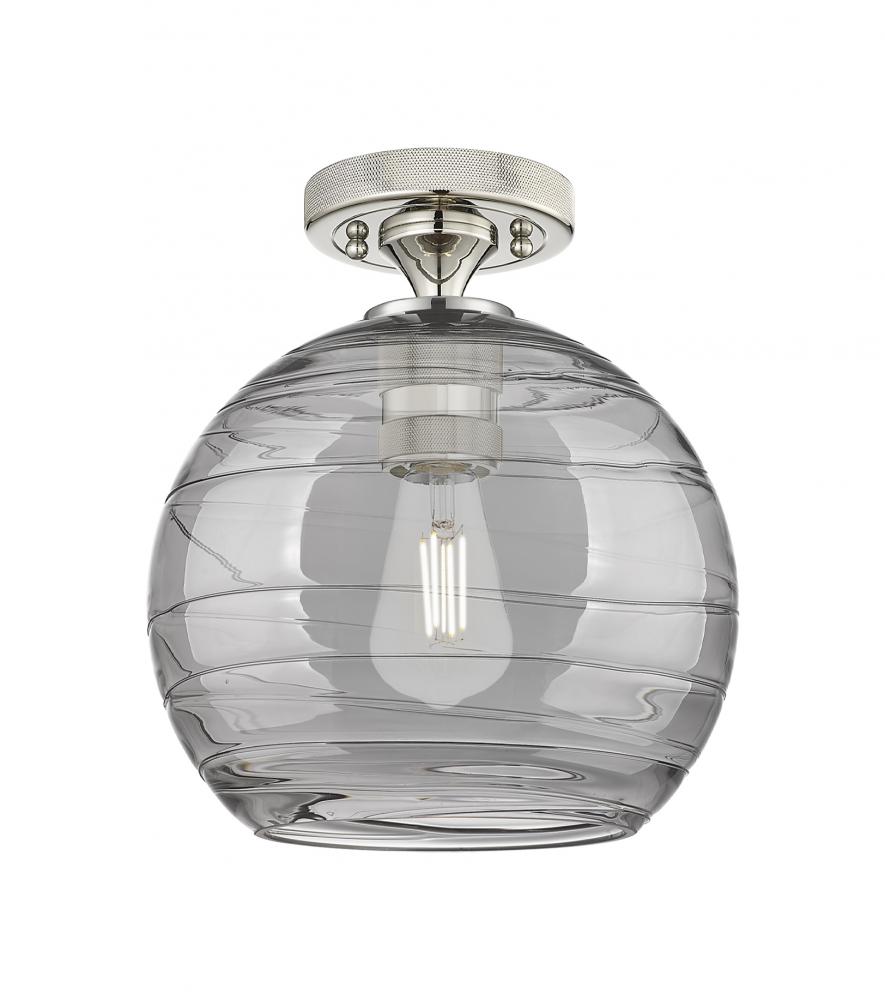 Crown Point - 1 Light - 8 inch - Polished Nickel - Flush Mount