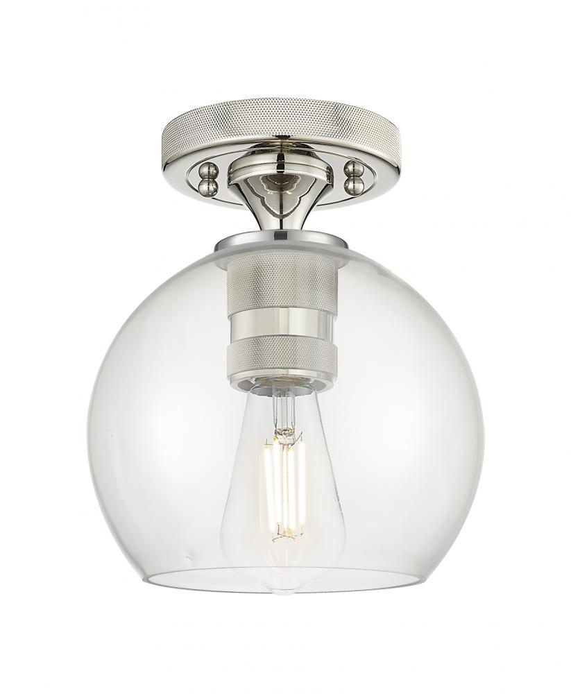 Crown Point - 1 Light - 6 inch - Polished Nickel - Flush Mount