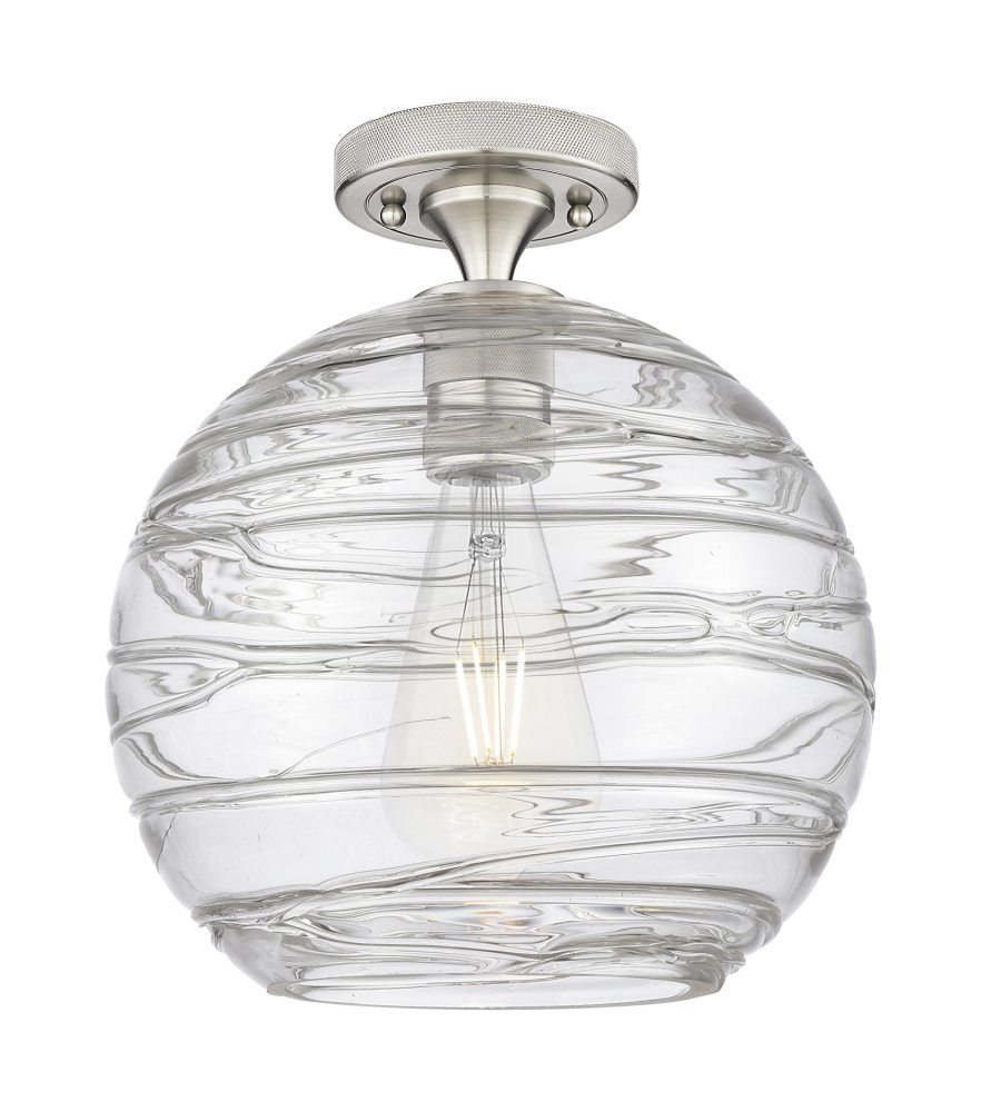 Crown Point - 1 Light - 10 inch - Satin Nickel - Flush Mount