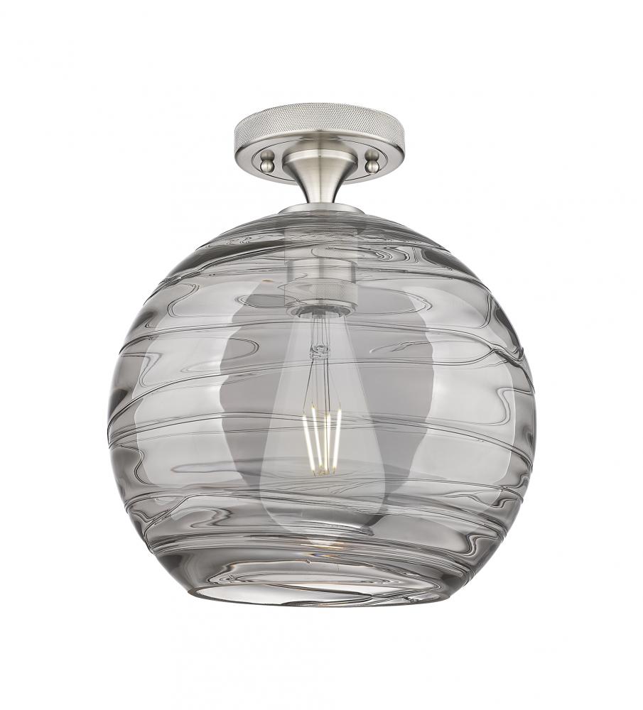 Crown Point - 1 Light - 10 inch - Satin Nickel - Flush Mount