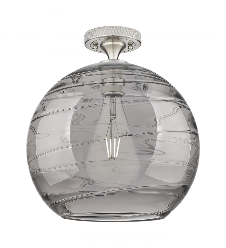 Crown Point - 1 Light - 12 inch - Satin Nickel - Flush Mount