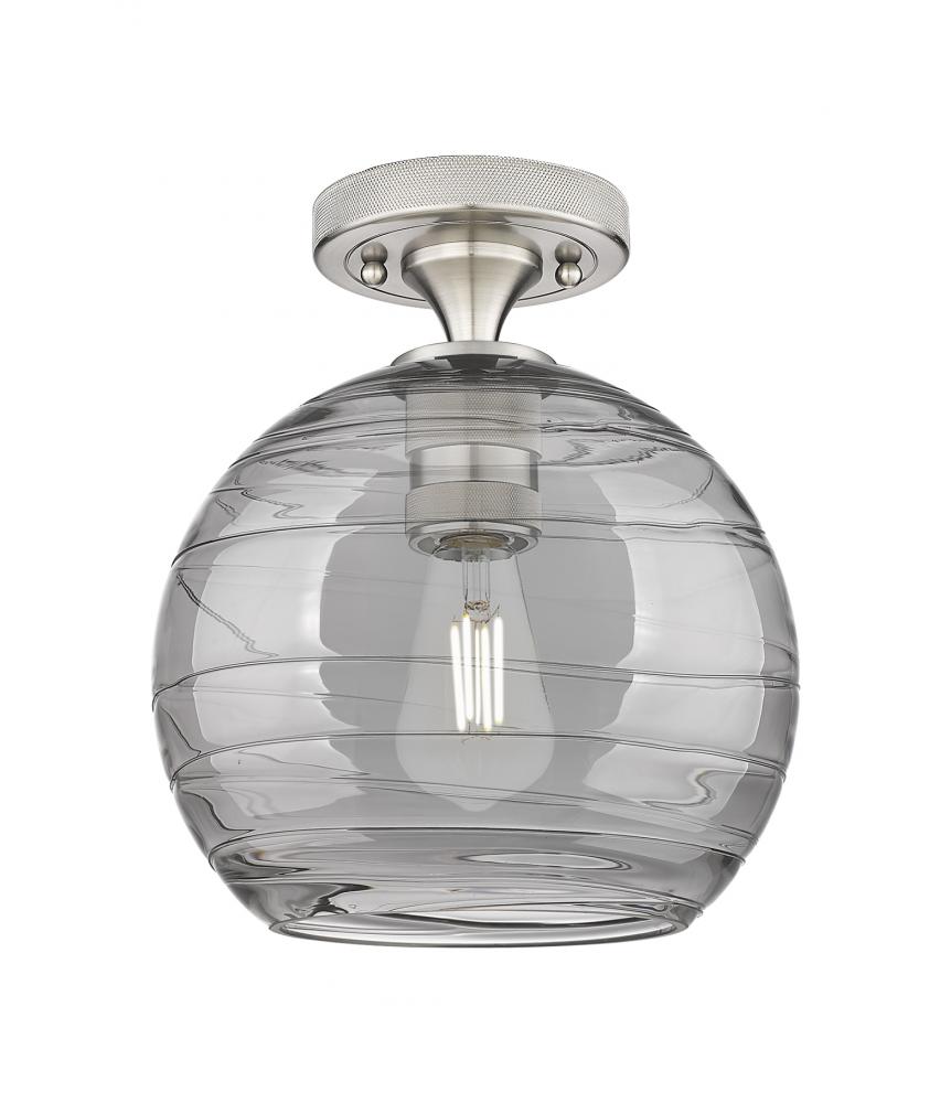 Crown Point - 1 Light - 8 inch - Satin Nickel - Flush Mount