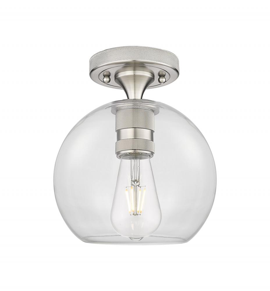 Crown Point - 1 Light - 8 inch - Satin Nickel - Flush Mount