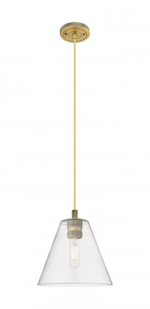 Crown Point - 1 Light - 8 inch - Brushed Brass - Pendant