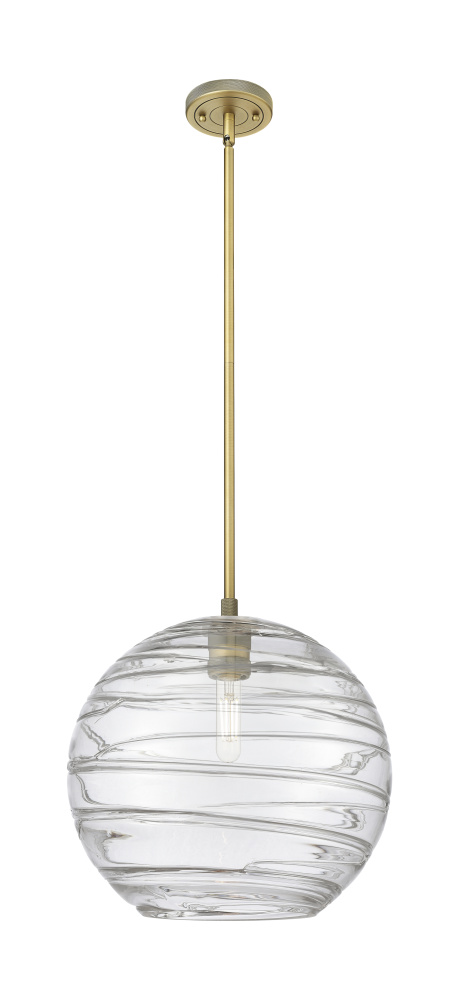 Crown Point - 1 Light - 12 inch - Brushed Brass - Pendant