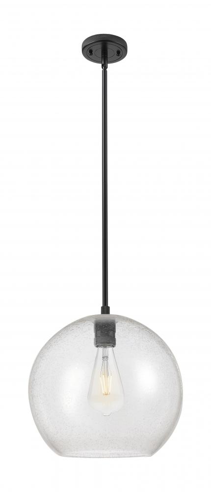 Crown Point - 1 Light - 12 inch - Matte Black - Pendant