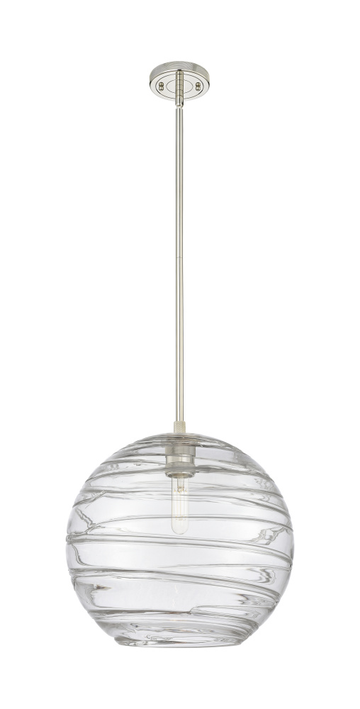 Crown Point - 1 Light - 12 inch - Polished Nickel - Pendant