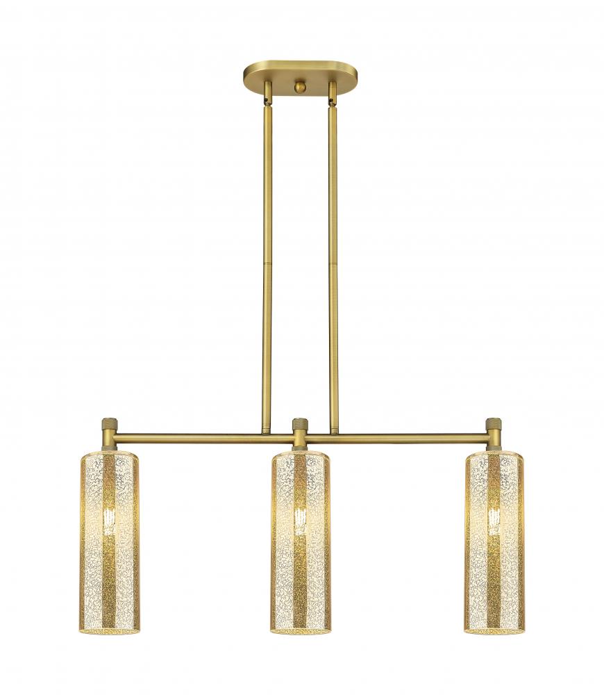 Crown Point - 3 Light - 31 inch - Brushed Brass - Island Light