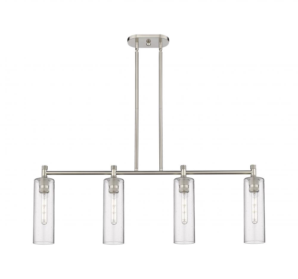 Crown Point - 4 Light - 44 inch - Satin Nickel - Island Light