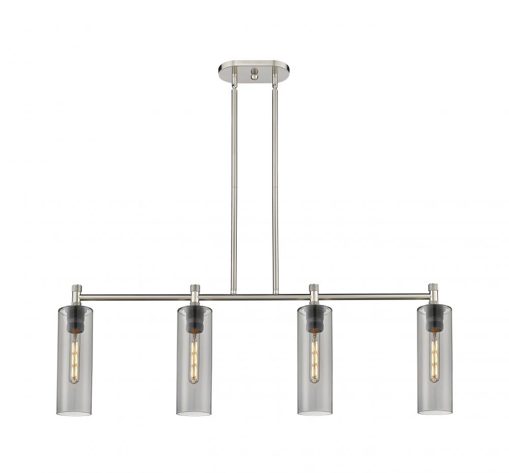Crown Point - 4 Light - 44 inch - Satin Nickel - Island Light