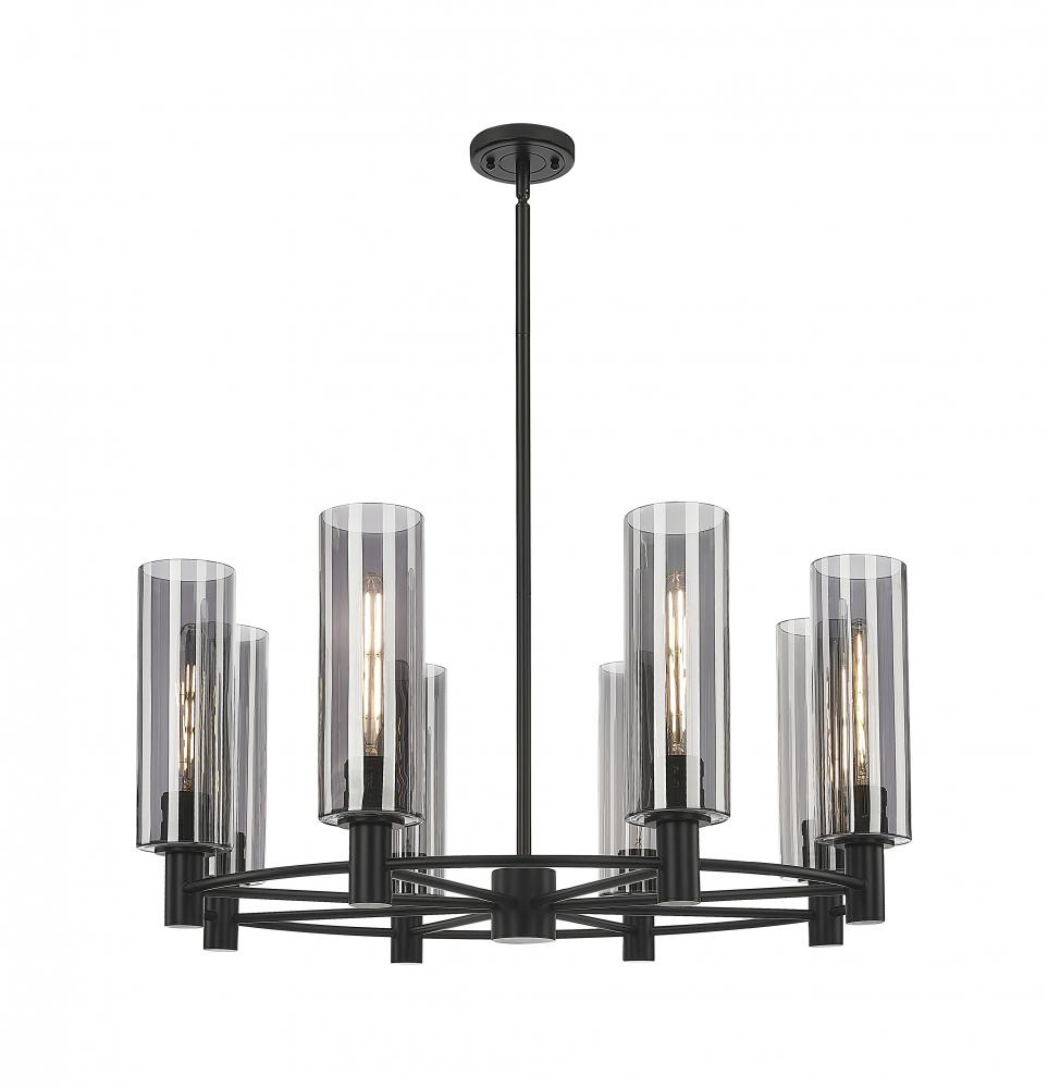 Crown Point - 8 Light - 32 inch - Matte Black - Chandelier