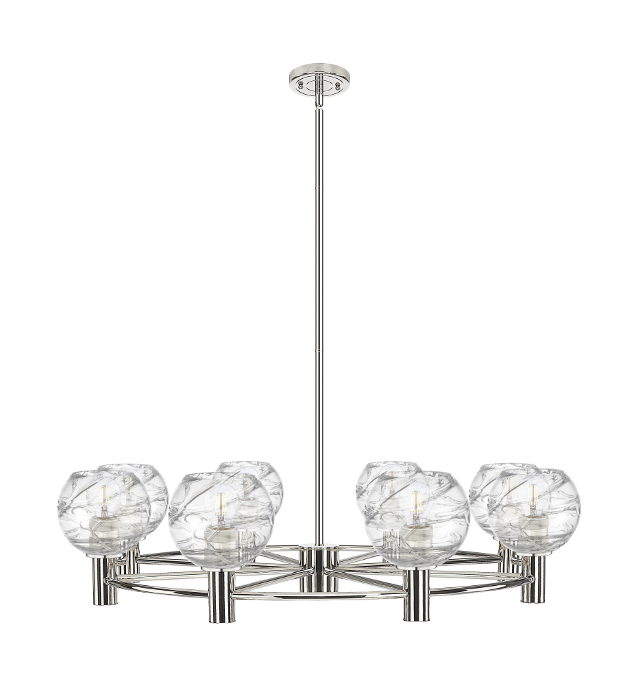 Crown Point - 8 Light - 36 inch - Polished Nickel - Chandelier