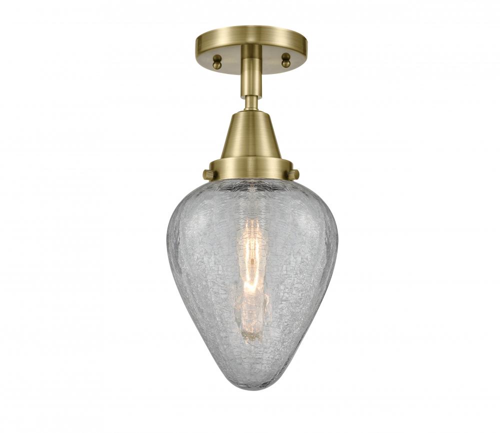 Geneseo - 1 Light - 7 inch - Antique Brass - Semi-Flush Mount