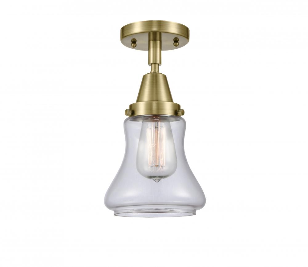 Bellmont - 1 Light - 6 inch - Antique Brass - Semi-Flush Mount