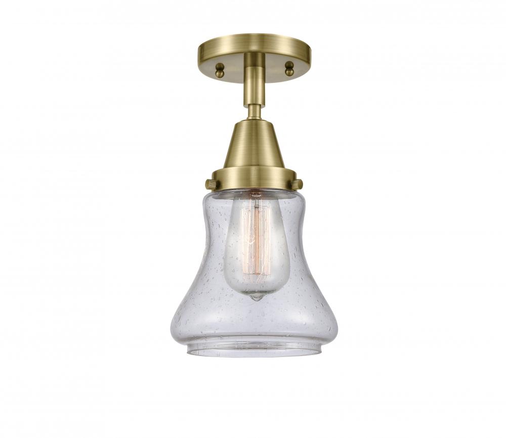 Bellmont - 1 Light - 6 inch - Antique Brass - Semi-Flush Mount