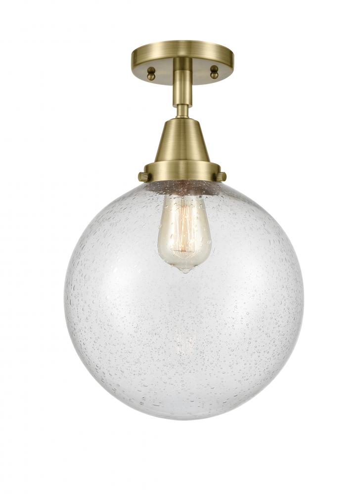 Beacon - 1 Light - 10 inch - Antique Brass - Semi-Flush Mount