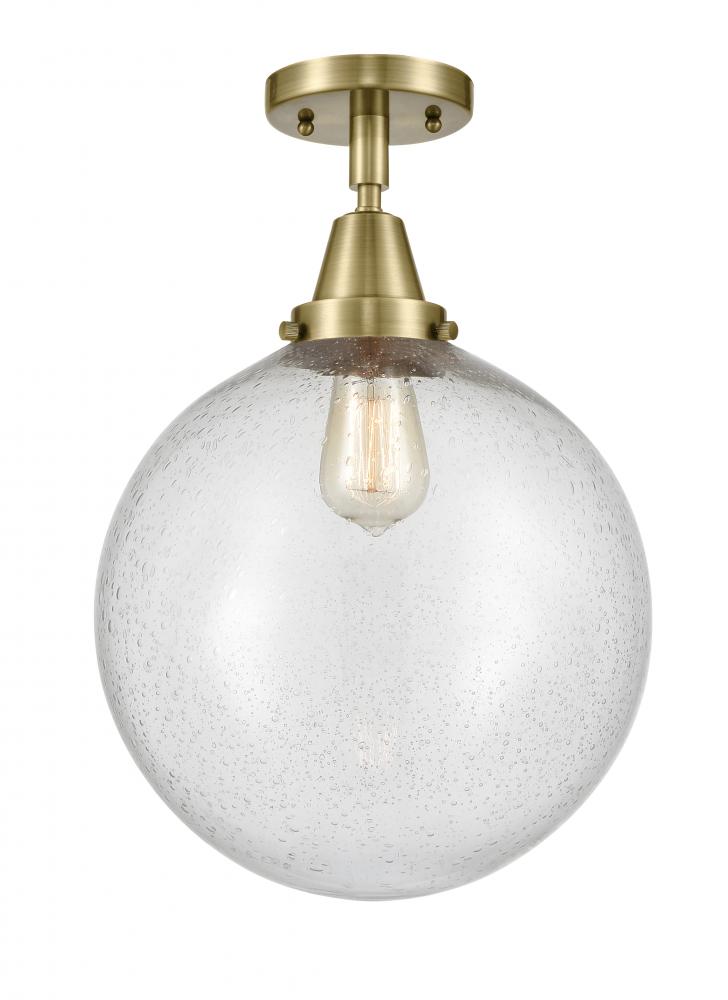 Beacon - 1 Light - 12 inch - Antique Brass - Semi-Flush Mount