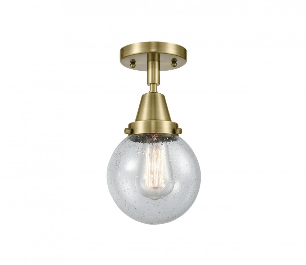 Beacon - 1 Light - 6 inch - Antique Brass - Semi-Flush Mount