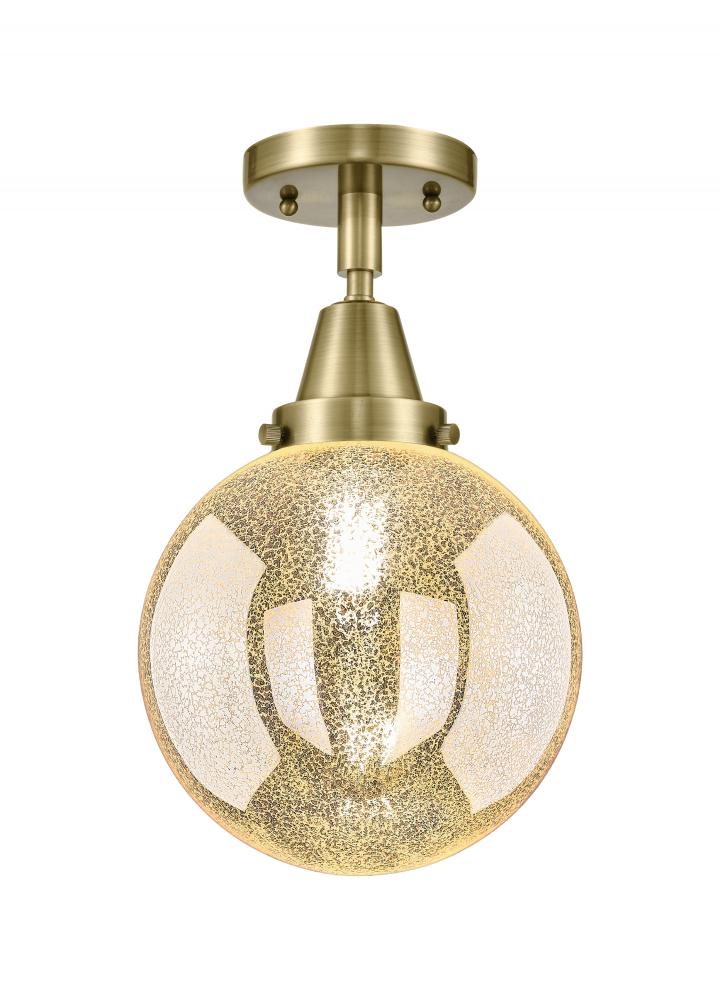 Beacon - 1 Light - 8 inch - Antique Brass - Flush Mount