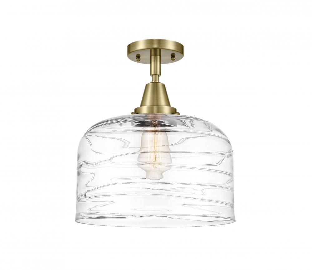 Bell - 1 Light - 12 inch - Antique Brass - Semi-Flush Mount