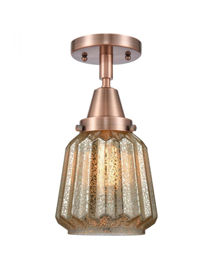 Chatham - 1 Light - 7 inch - Antique Copper - Semi-Flush Mount