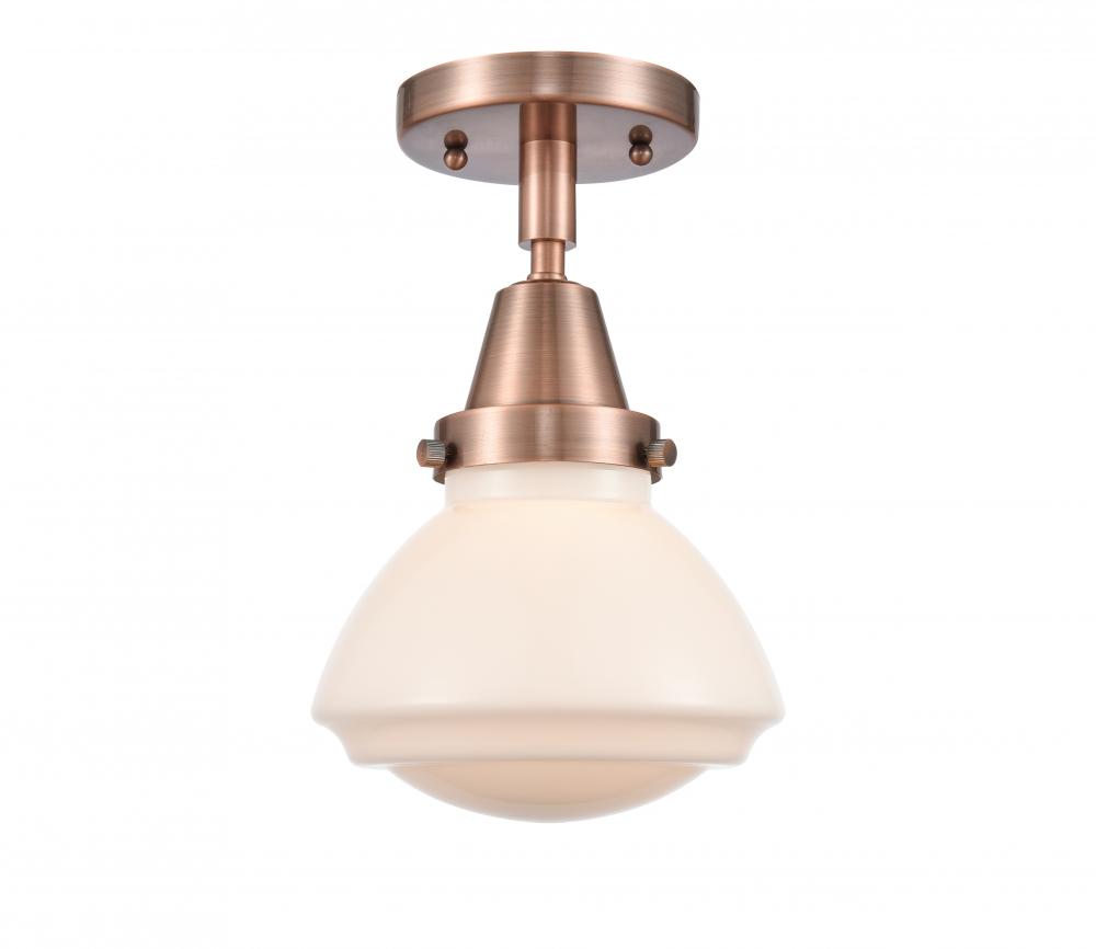 Olean - 1 Light - 7 inch - Antique Copper - Semi-Flush Mount