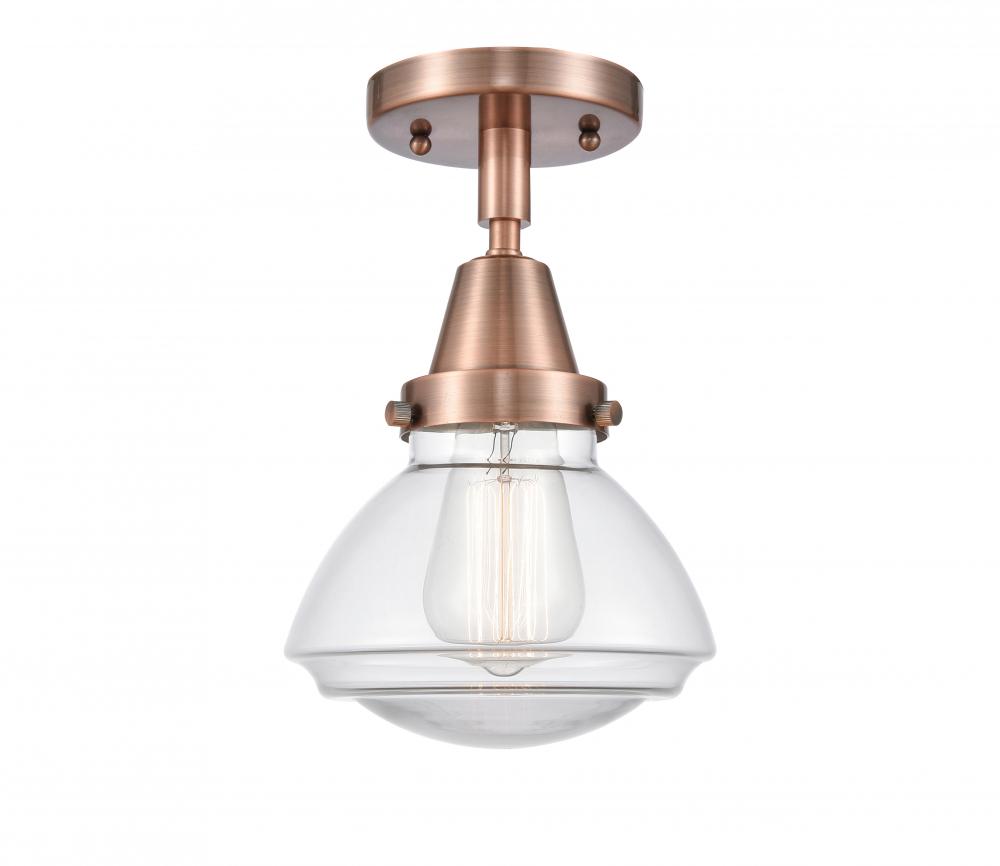 Olean - 1 Light - 7 inch - Antique Copper - Semi-Flush Mount