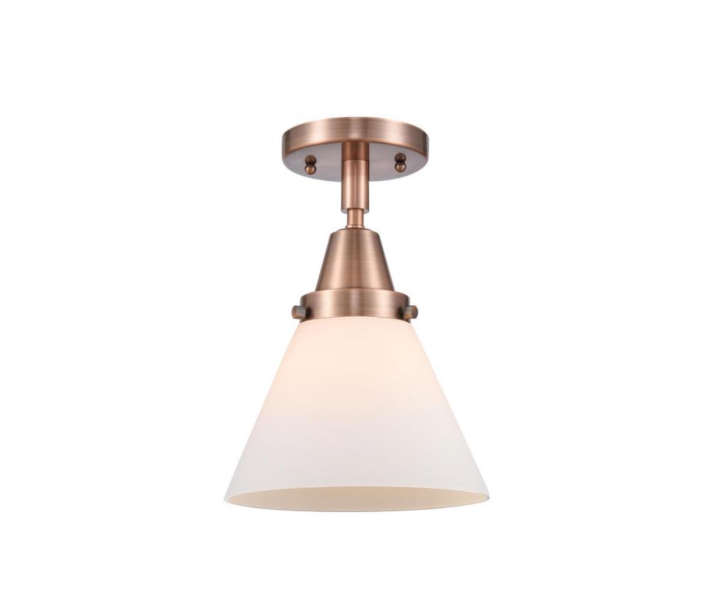 Cone - 1 Light - 8 inch - Antique Copper - Semi-Flush Mount