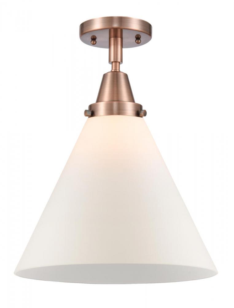 Cone - 1 Light - 12 inch - Antique Copper - Semi-Flush Mount