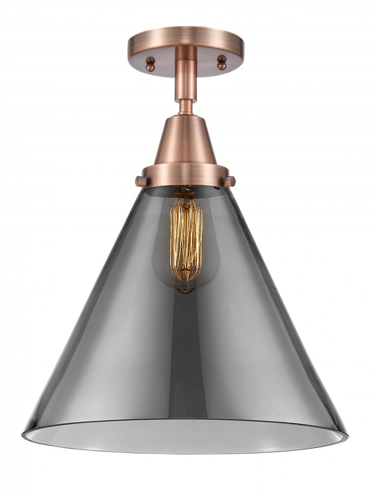 Cone - 1 Light - 12 inch - Antique Copper - Semi-Flush Mount