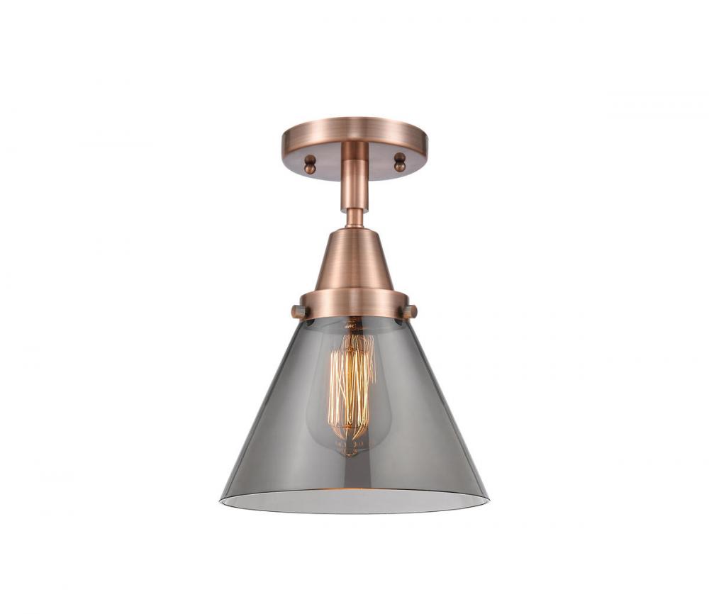 Cone - 1 Light - 8 inch - Antique Copper - Semi-Flush Mount