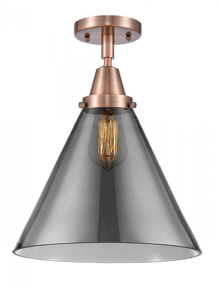 Cone - 1 Light - 12 inch - Antique Copper - Semi-Flush Mount